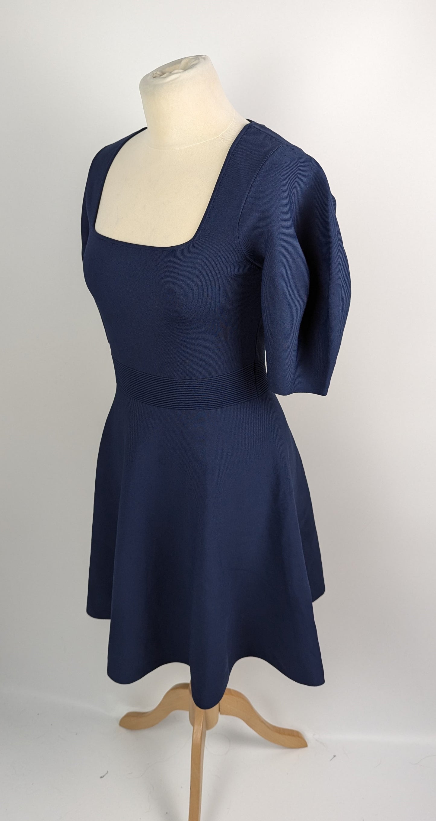 TED BAKER Hayliy Puff Sleeve Skater Dress - Blue