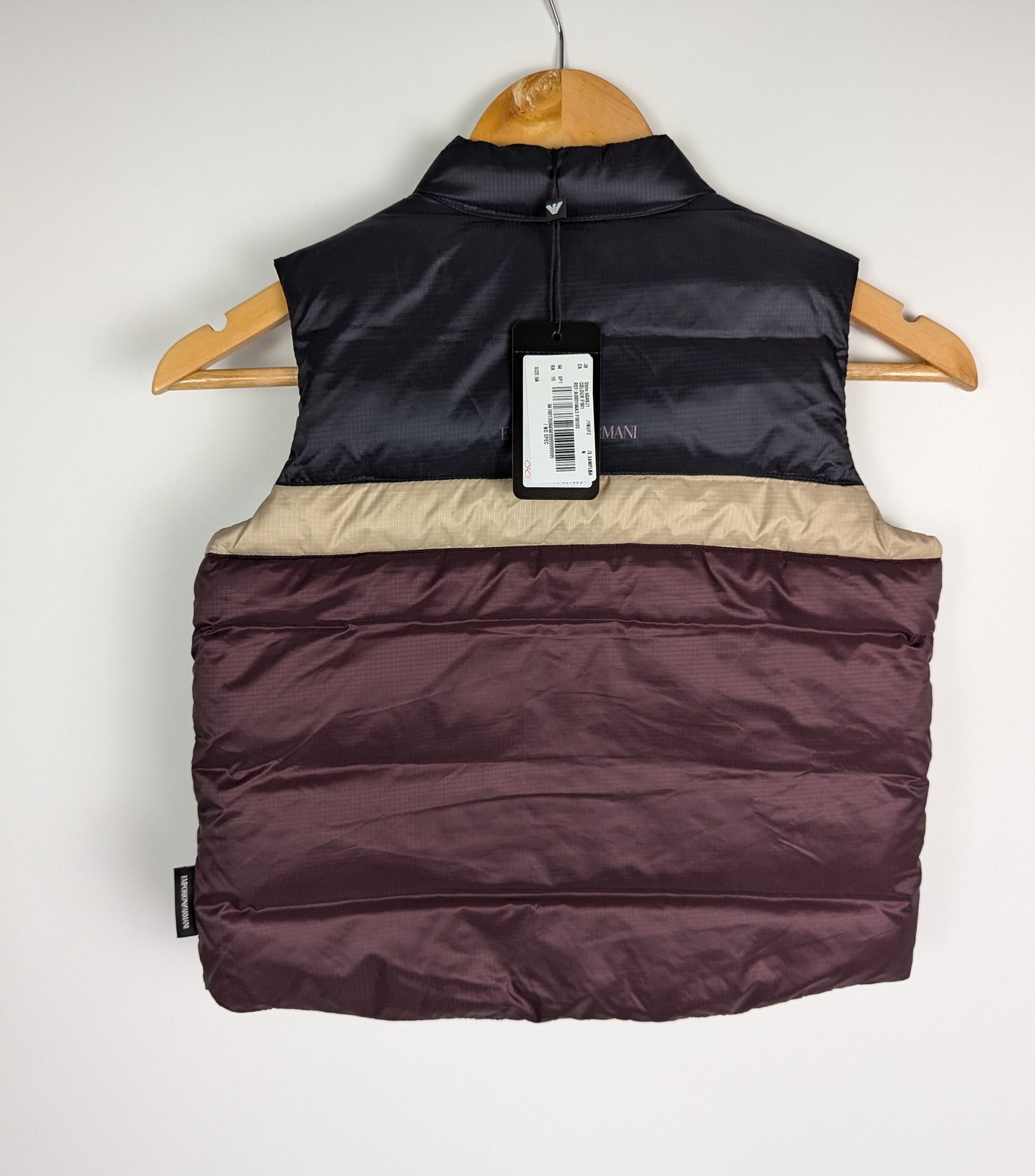 EMPORIO ARMANI Boys Colour-block Padded Gilet -Purple