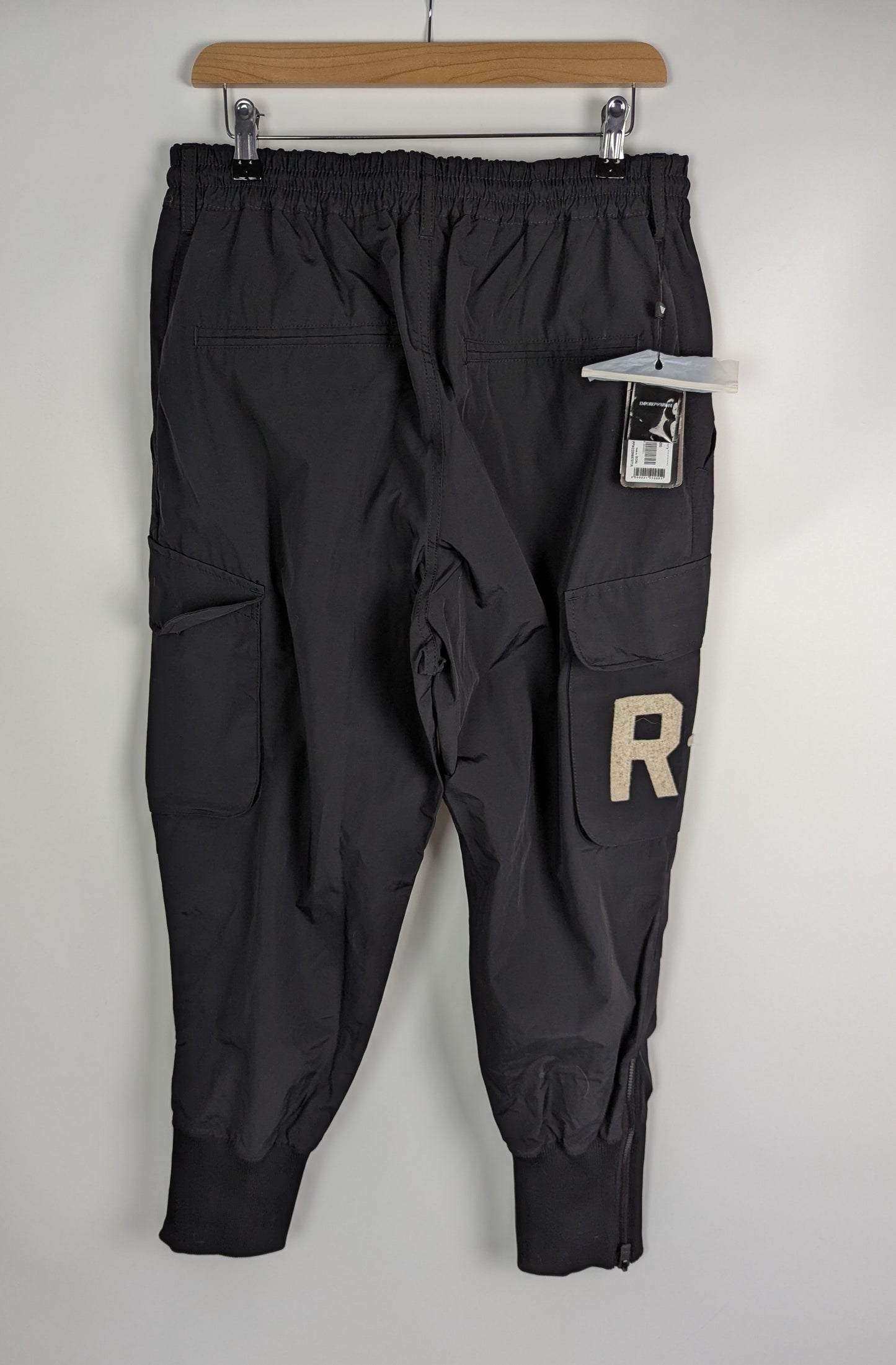 Emporio Armani Re-A Recycled Harem Cargo Pants Mens - Black