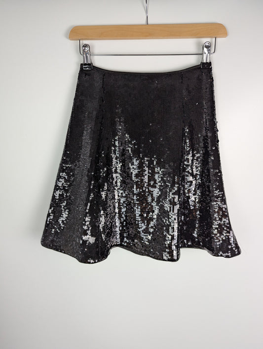 EMPORIO ARMANI Sequin Mini skirt - Black