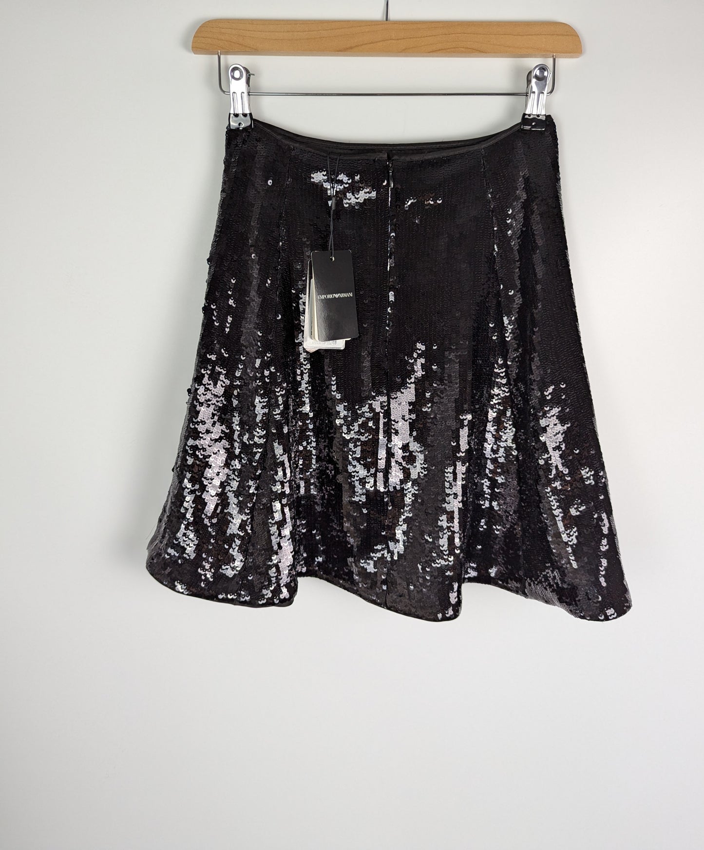 EMPORIO ARMANI Sequin Mini skirt - Black