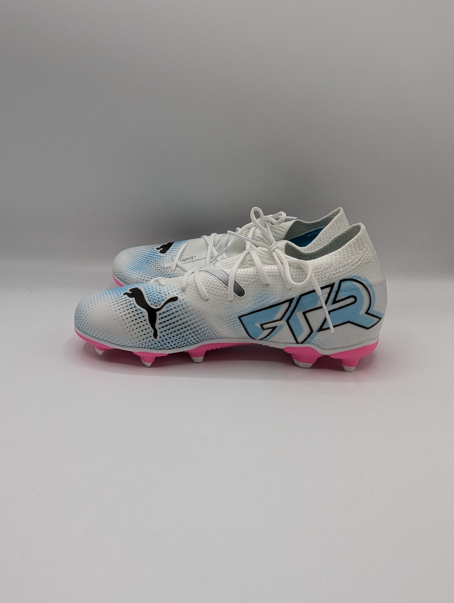 Puma Future 7 Match Rush Junior Firm Ground Football Boots - White / Pink