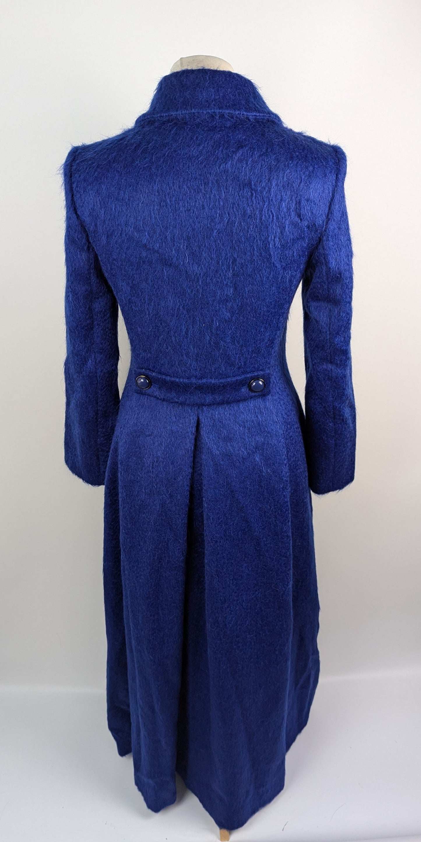 EMPORIO ARMANI Long Wool Blend Coat - Blue