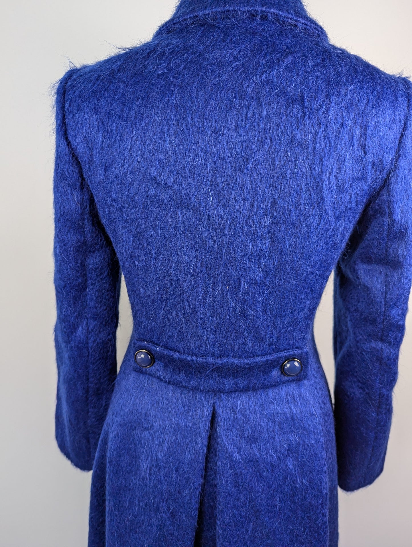 EMPORIO ARMANI Long Wool Blend Coat - Blue