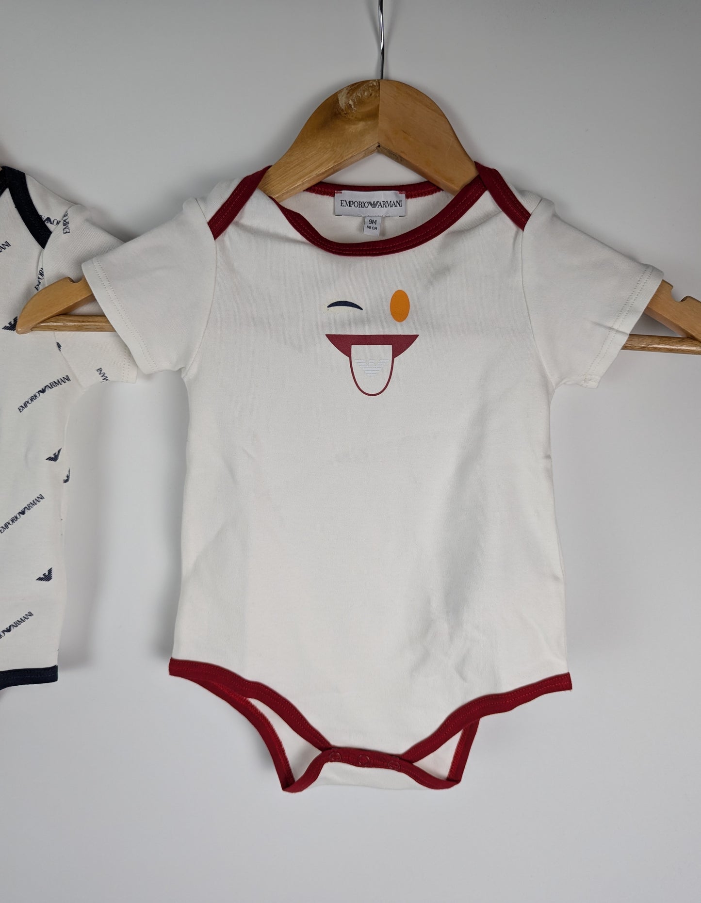 Emporio Armani Baby Bodysuits - Blue / White