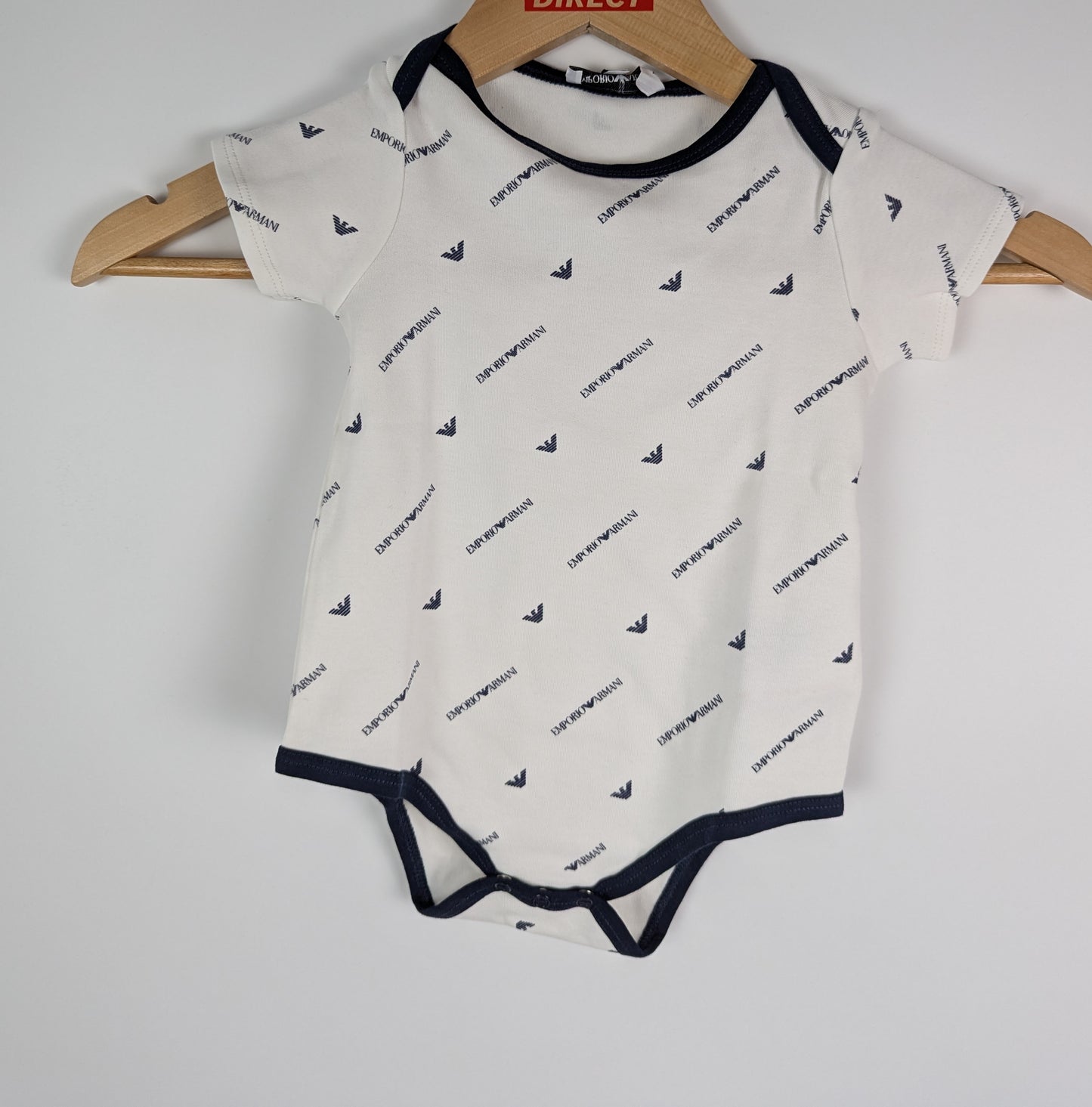 Emporio Armani Baby Bodysuits - Blue / White