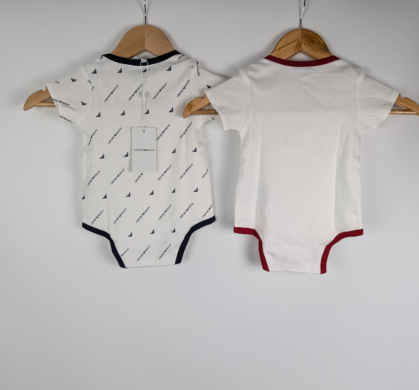 Emporio Armani Baby Bodysuits - Blue / White