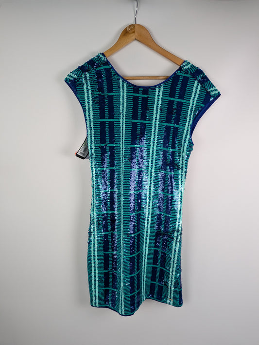 ARMANI EXCHANGE Short Sequin dress - Blue / Green