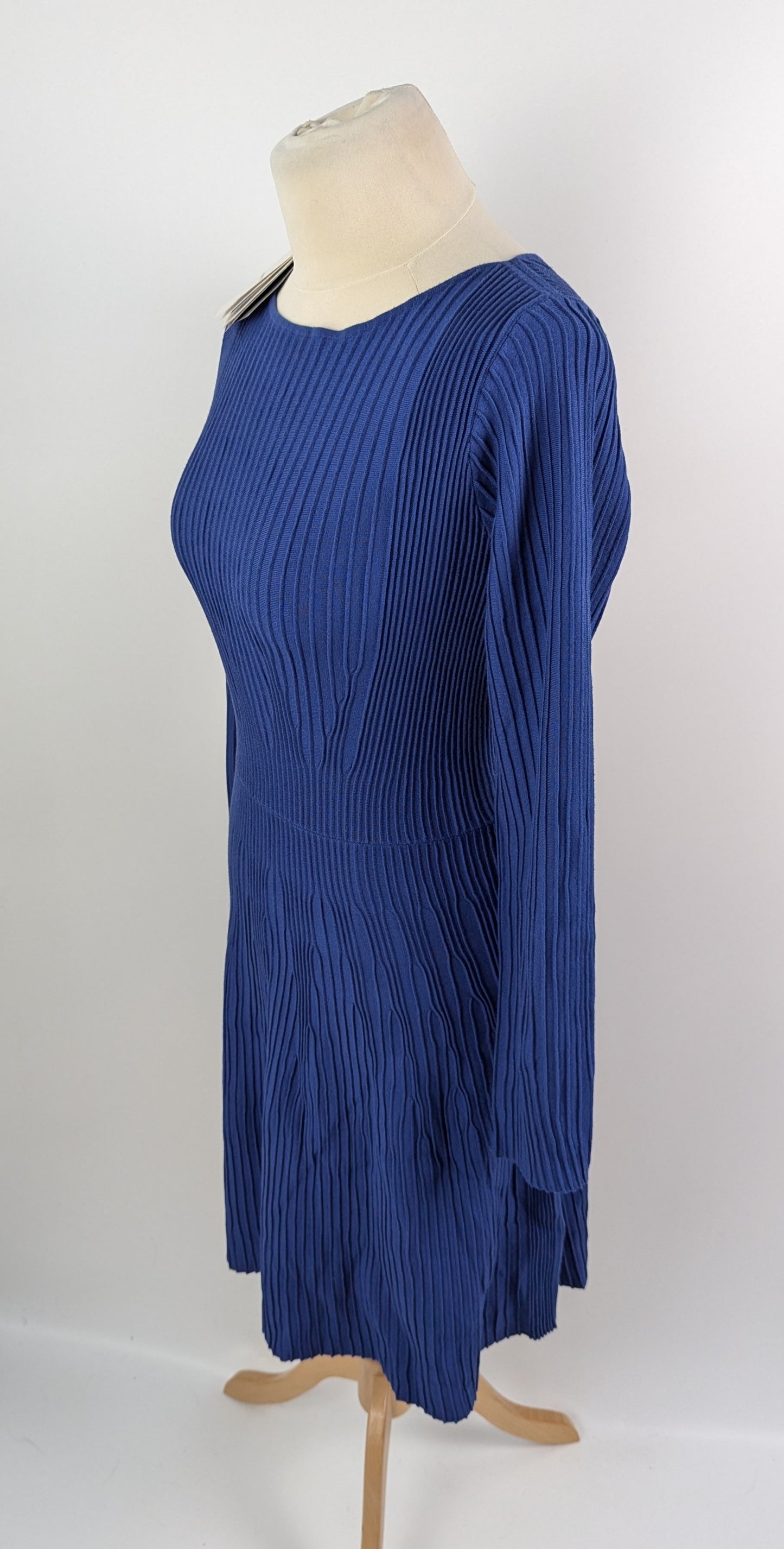 ARMANI EXCHANGE Knitted Fit & Flare Dress - Blue