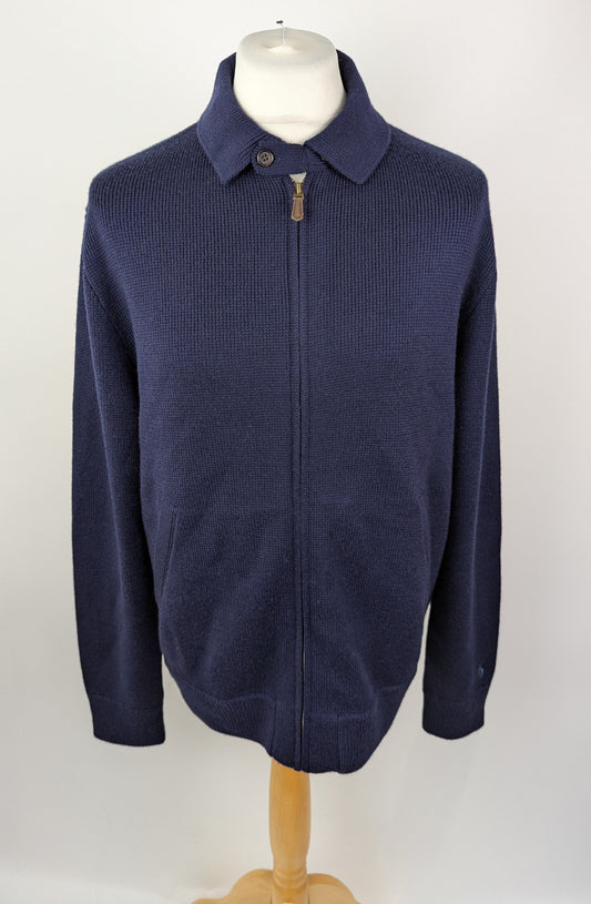 Polo Ralph Lauren Mens Wool Full-Zip Sweater - Hunter Navy