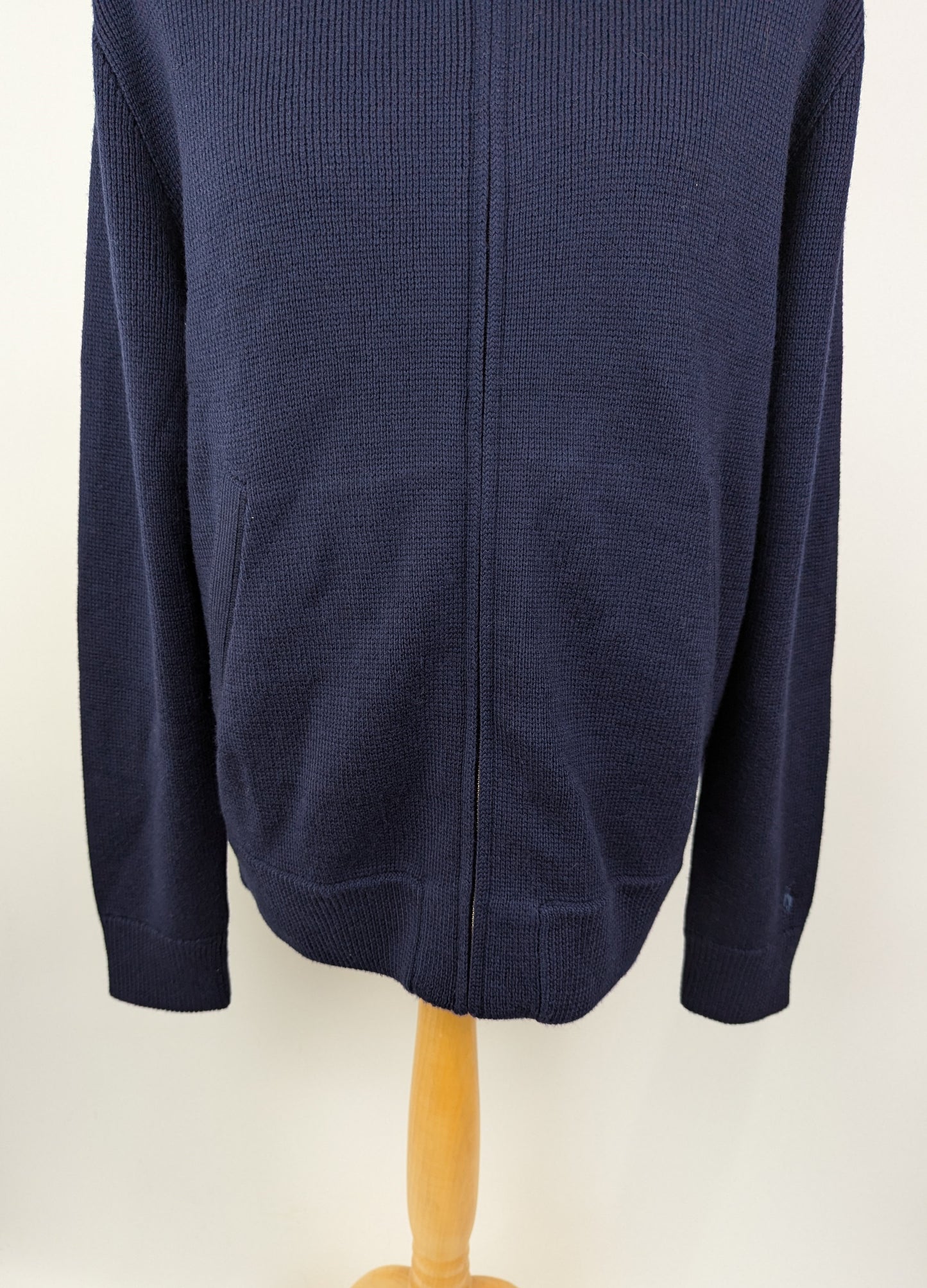 Polo Ralph Lauren Mens Wool Full-Zip Sweater - Hunter Navy