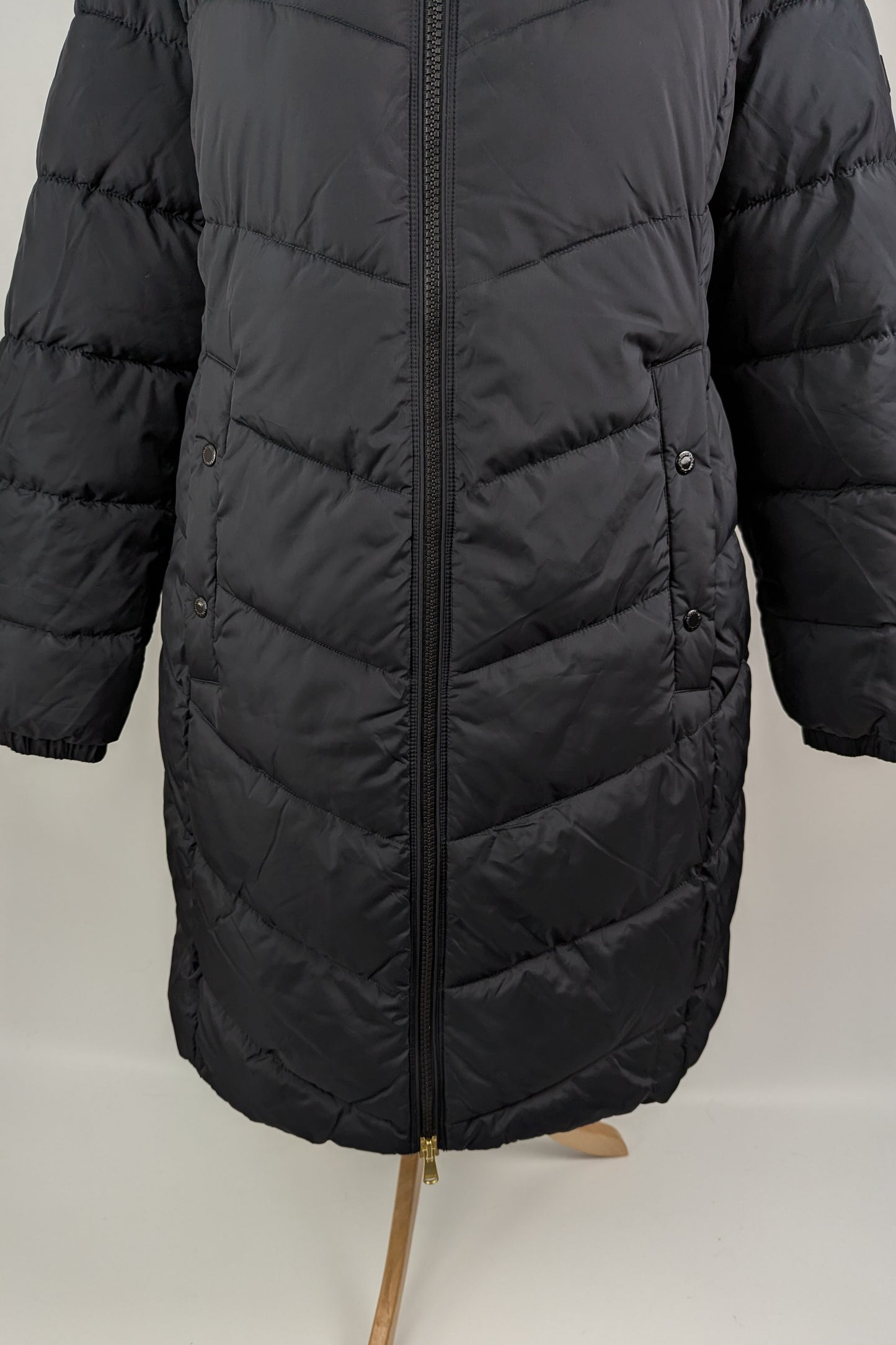 Barbour International Boston Longline Quilted Jacket - Black