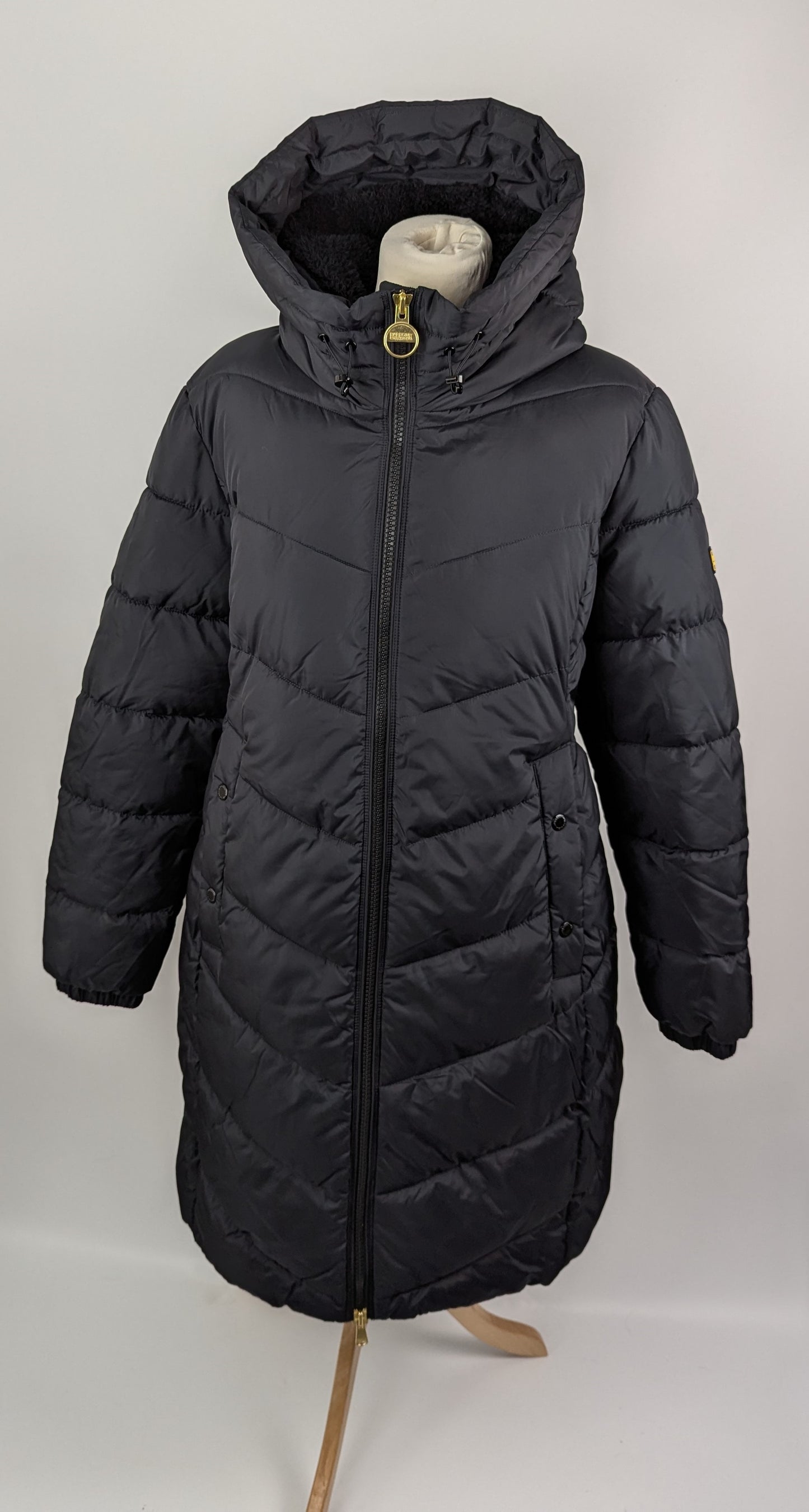 Barbour International Boston Longline Quilted Jacket - Black