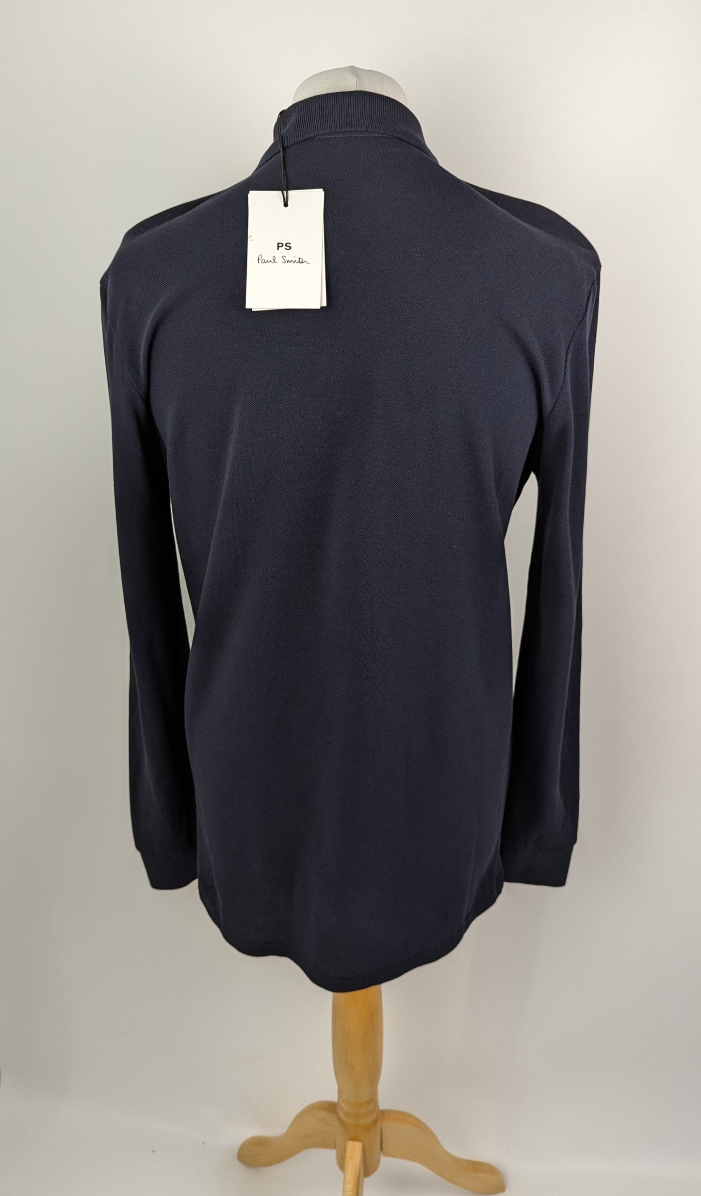 PS Paul Smith Long Sleeve Zebra Polo Shirt - Navy