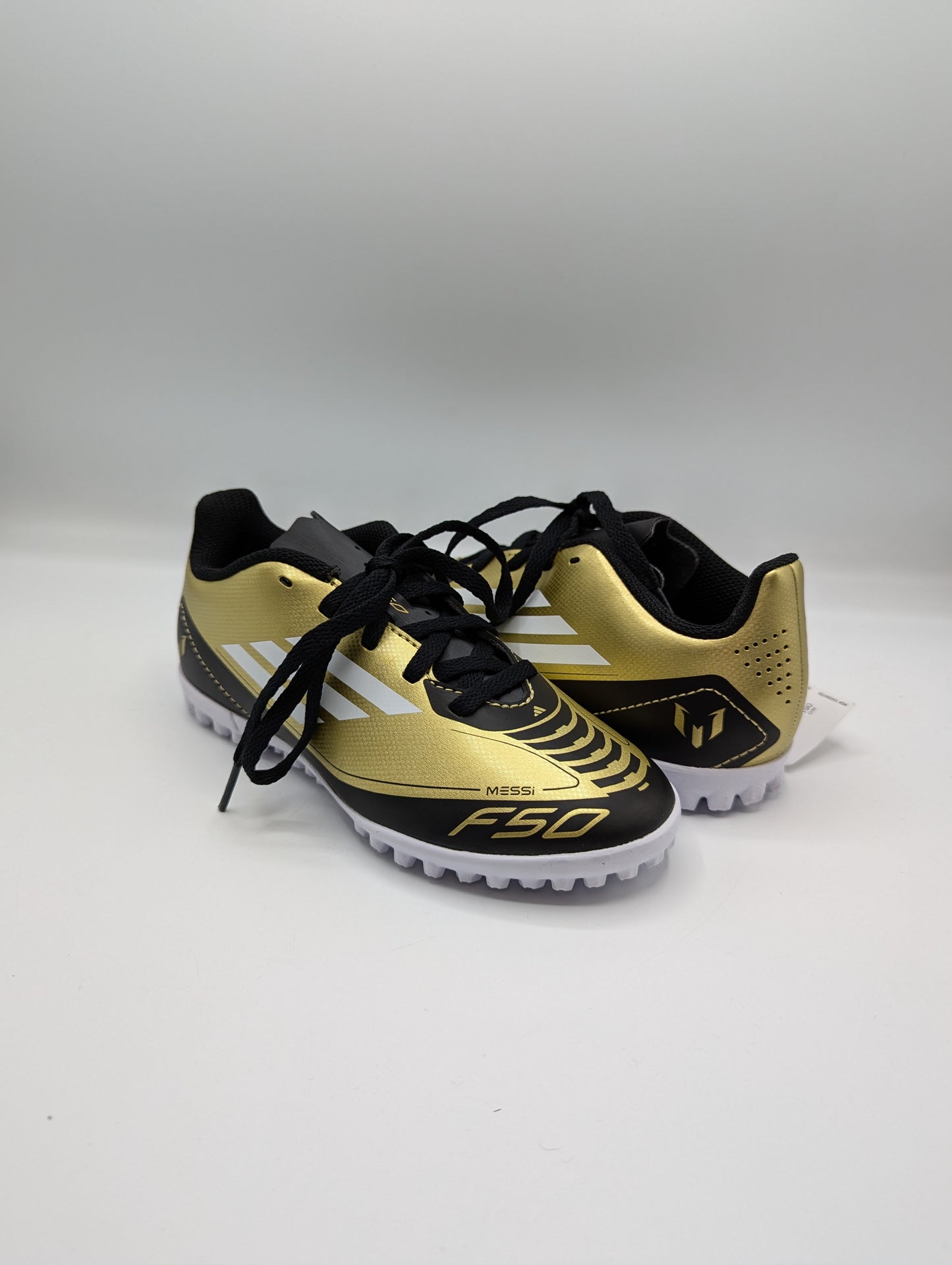 Adidas F50 Club Junior/Infant Astro Turf Football Boots - Black / Gold