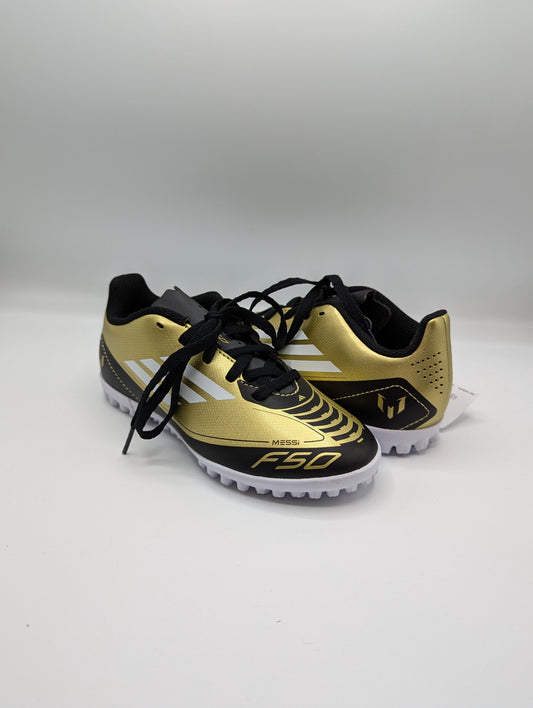 Adidas F50 Club Junior/Infant Astro Turf Football Boots - Black / Gold