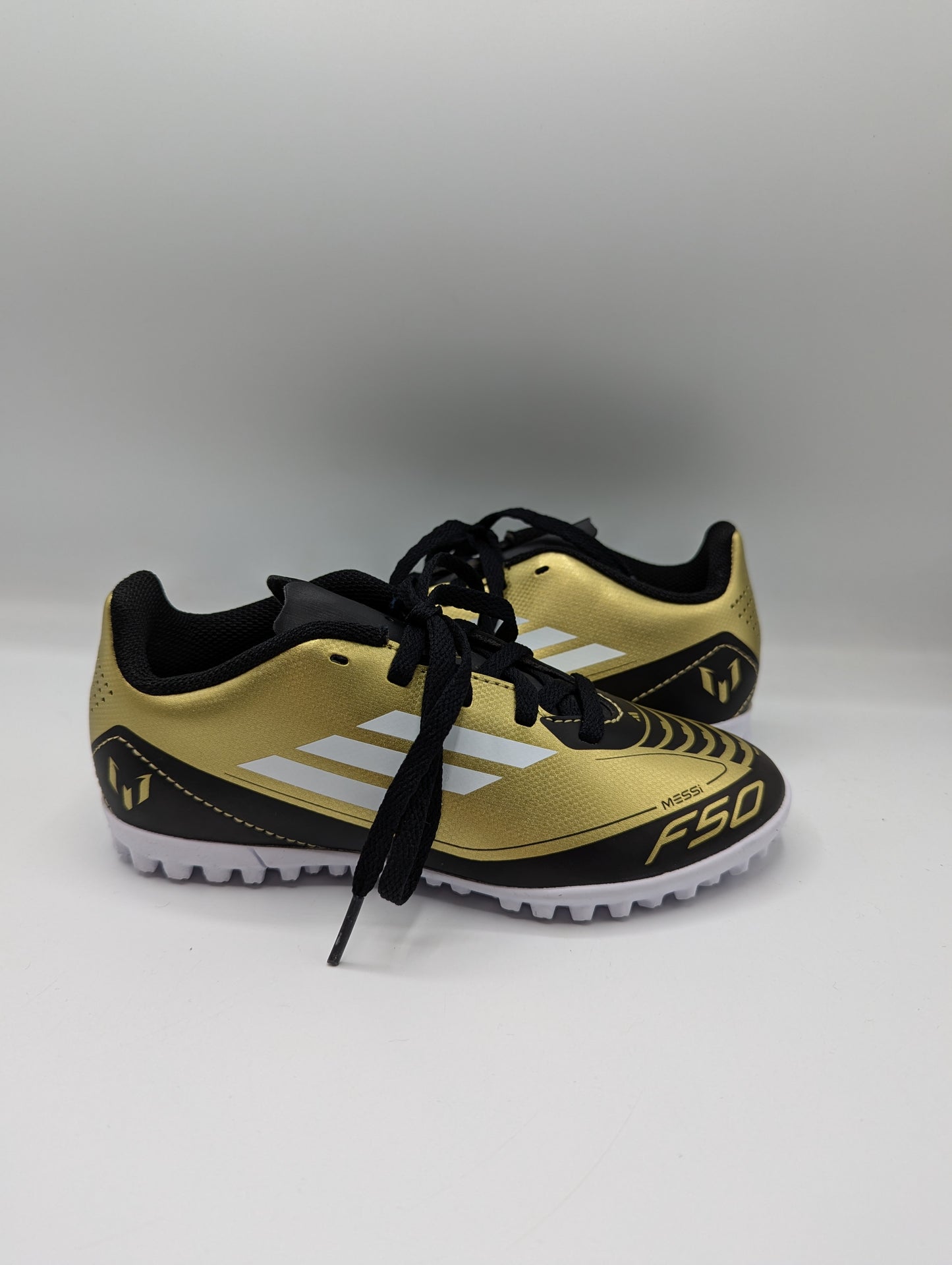 Adidas F50 Club Junior/Infant Astro Turf Football Boots - Black / Gold