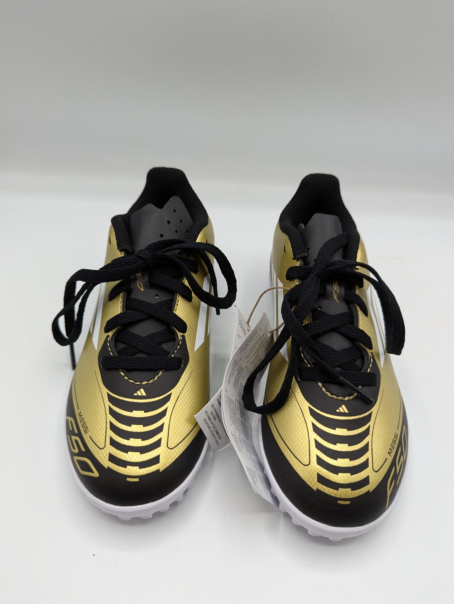 Adidas F50 Club Junior/Infant Astro Turf Football Boots - Black / Gold