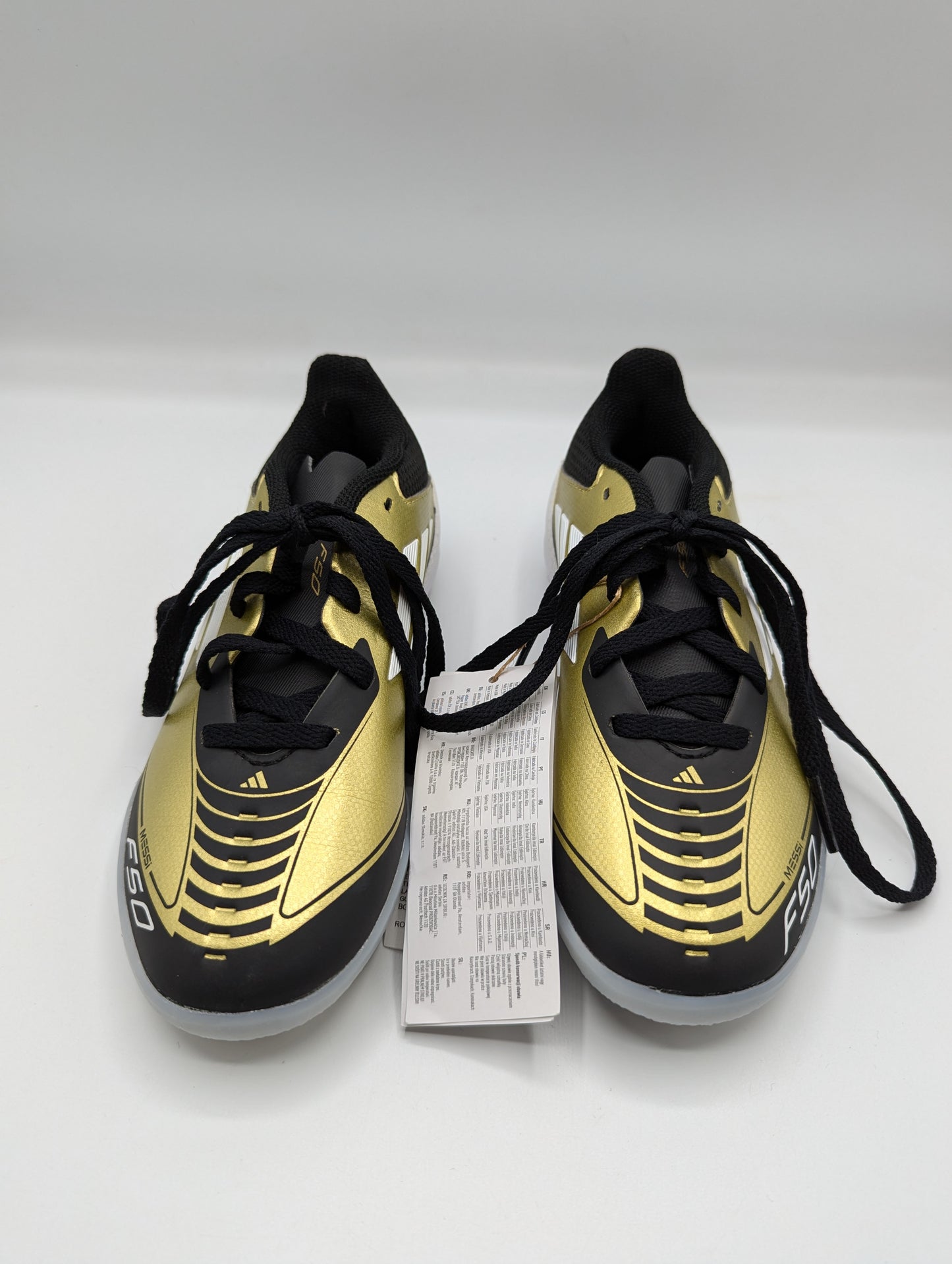 Adidas F50 League Childrens Astro Turf Football Boots - Gold / Black