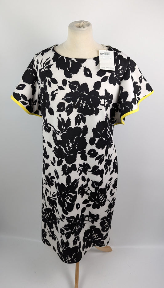 Gina Bacconi Range Floral Dress- Black / White