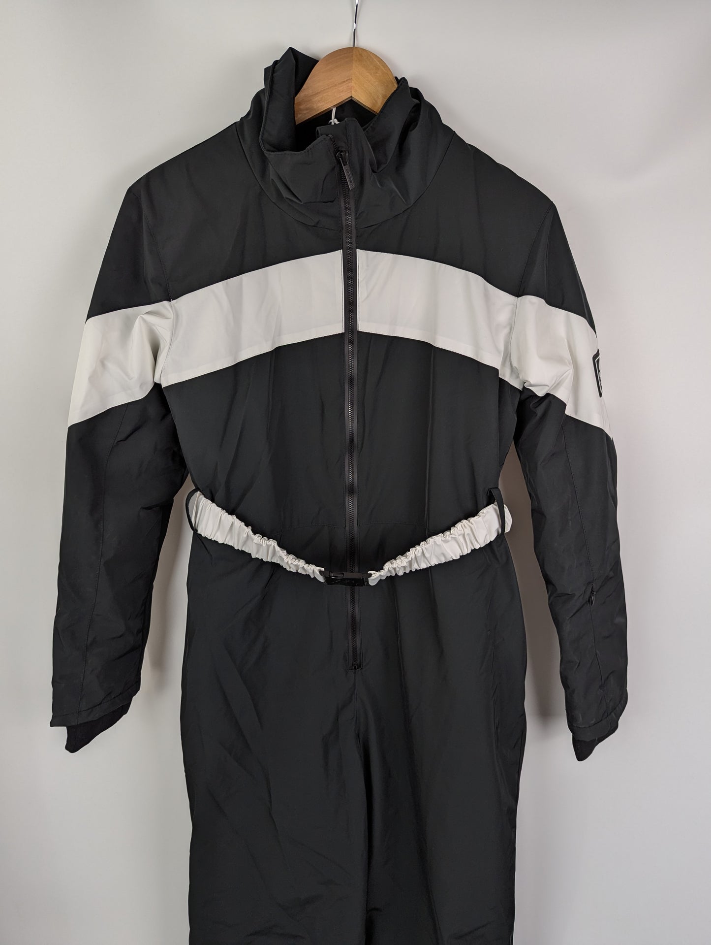 Jack Wills Womens Stripe Ski Suit - Black / White