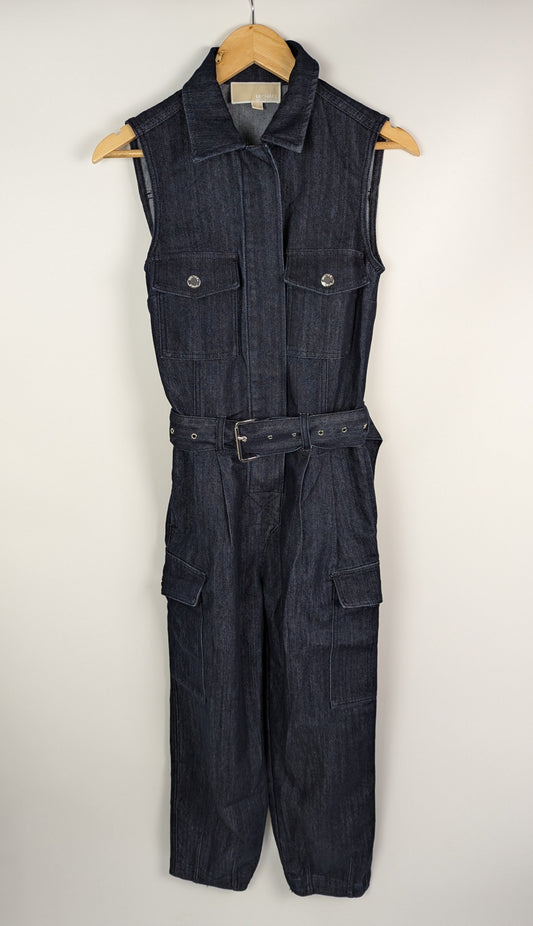 Michael Kors Cargo Jumpsuit - Navy Denim Blue