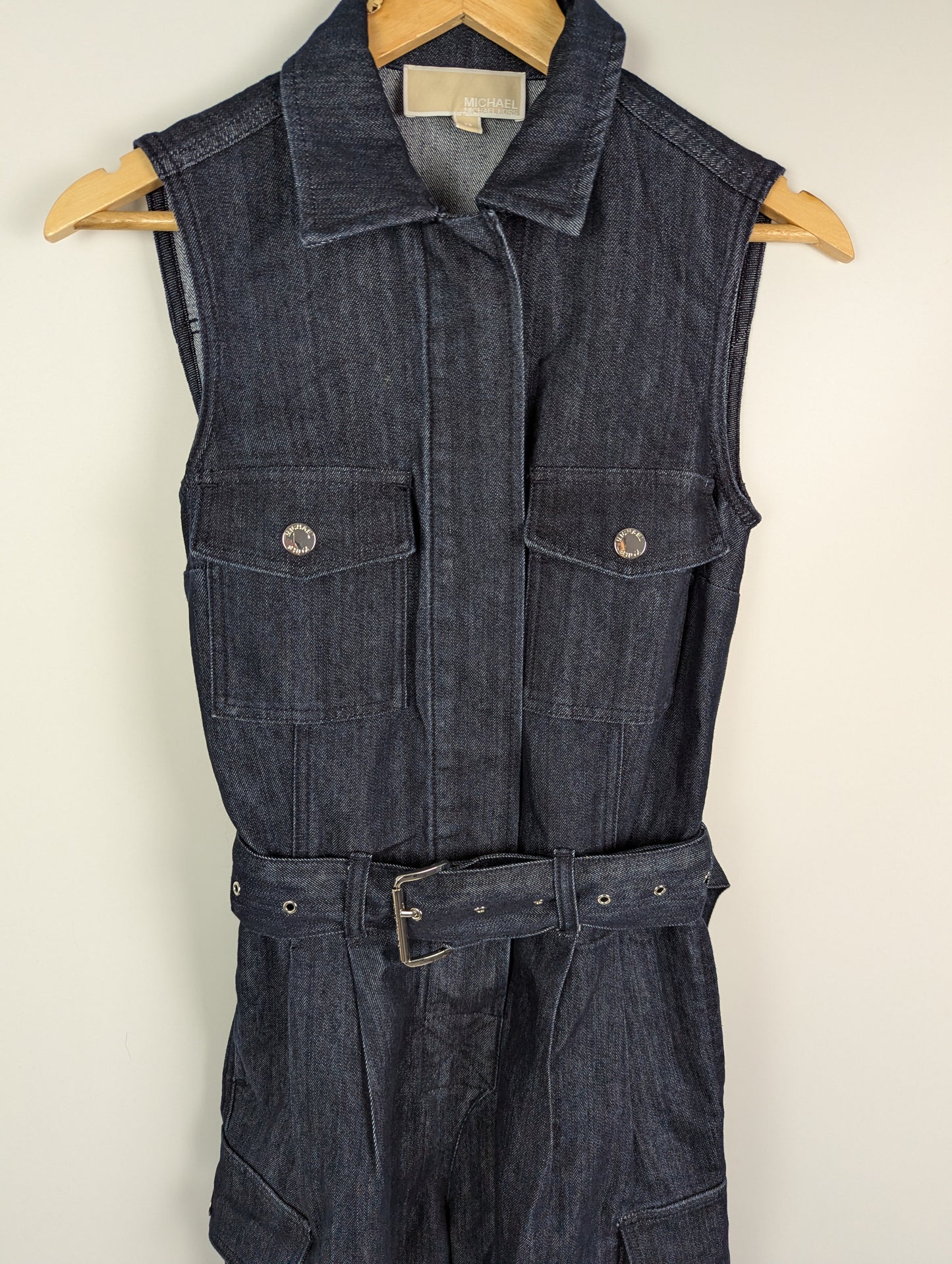 Michael Kors Cargo Jumpsuit - Navy Denim Blue