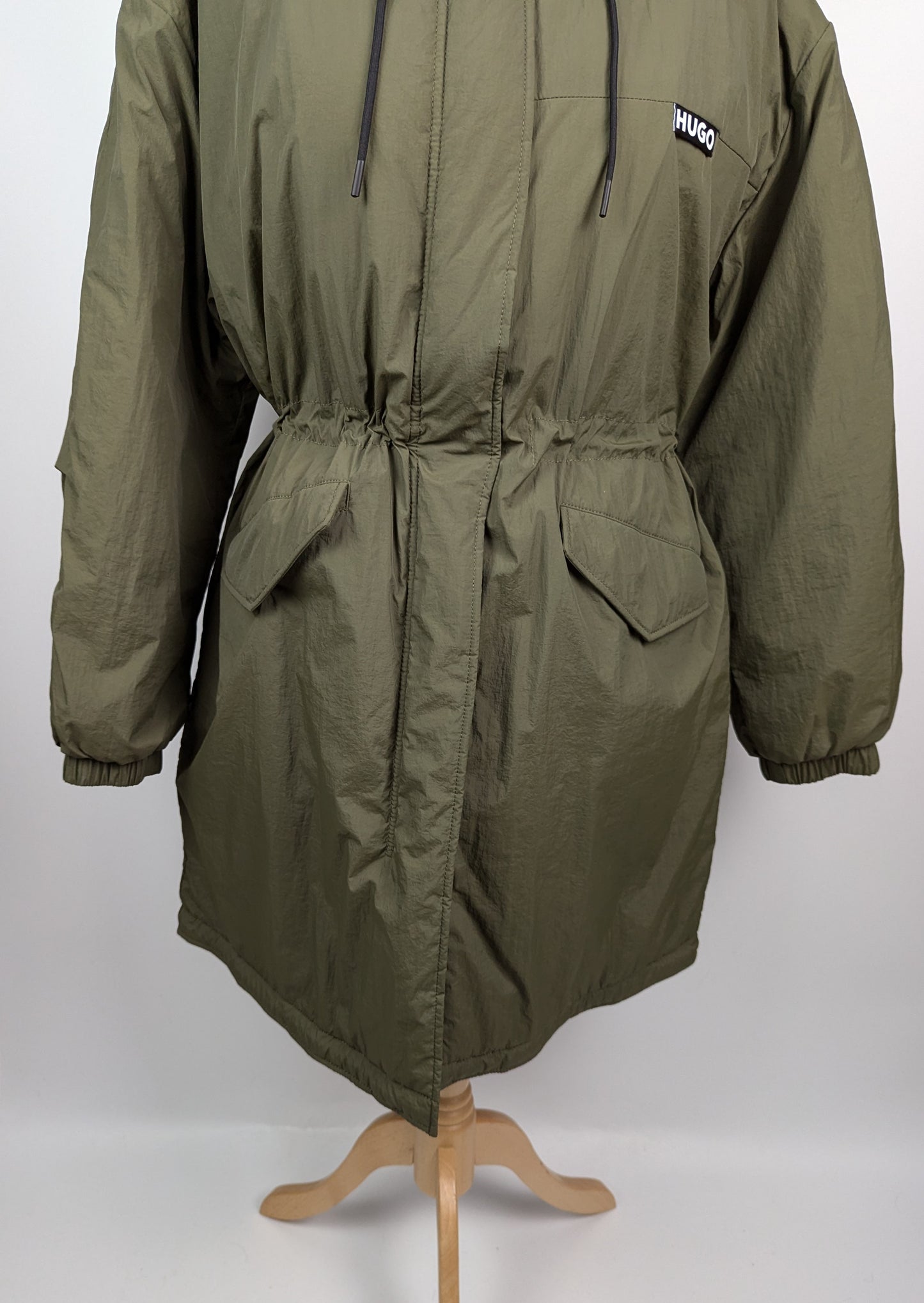 HUGO Womens Fabricia Parka Jacket - Dark Green