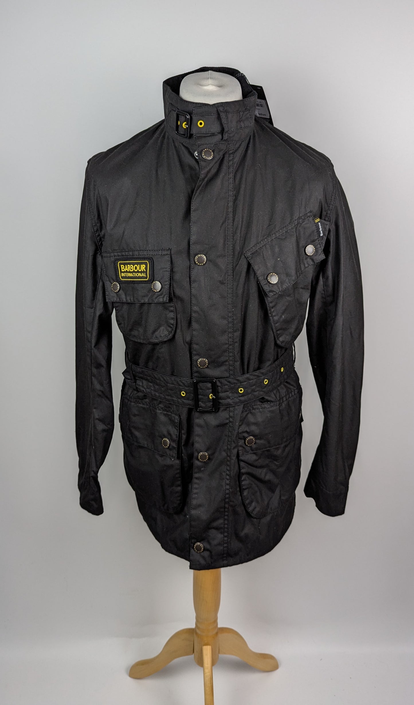 Barbour International Slim International Wax Jacket - Black