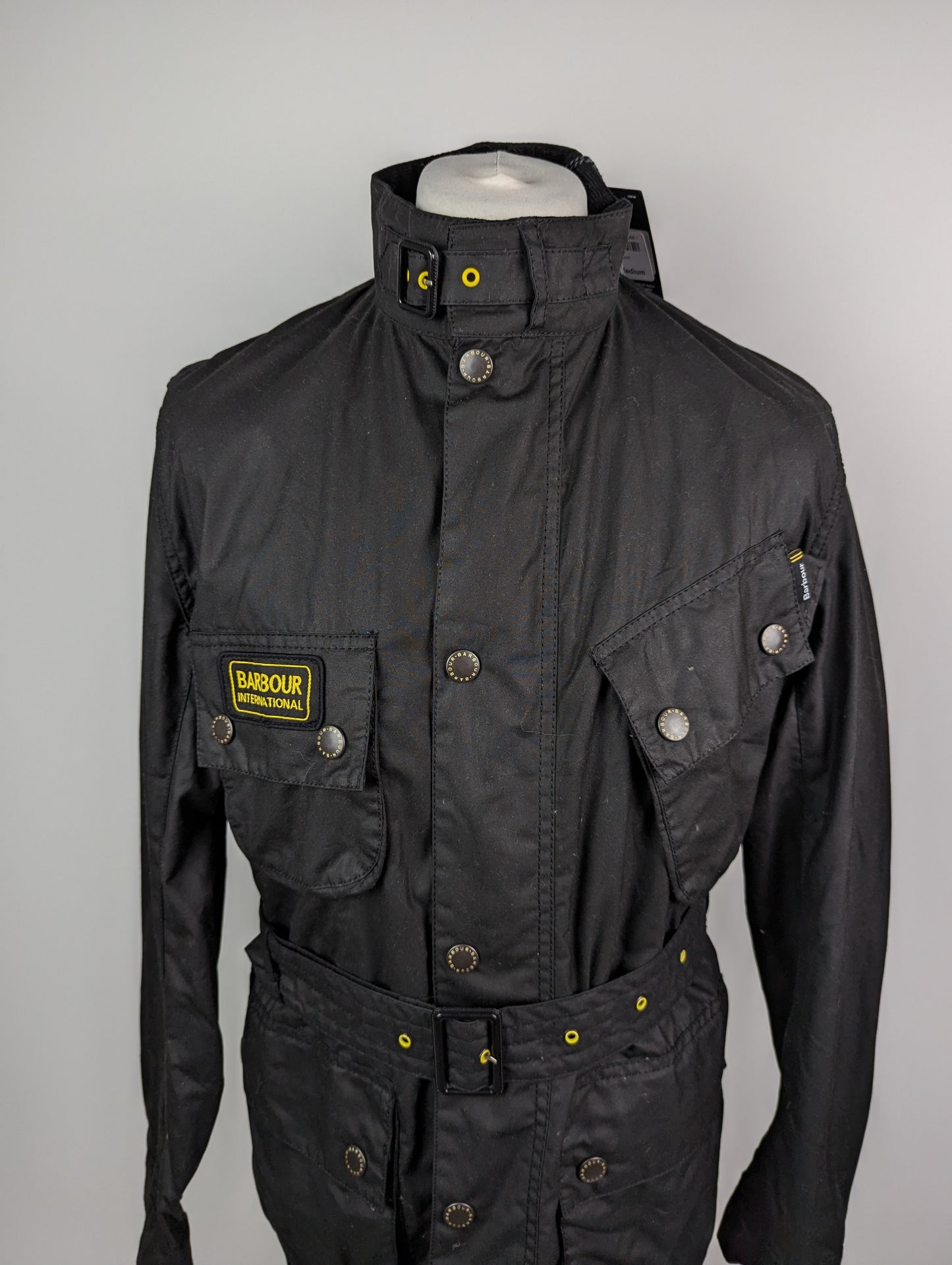 Barbour International Slim International Wax Jacket - Black