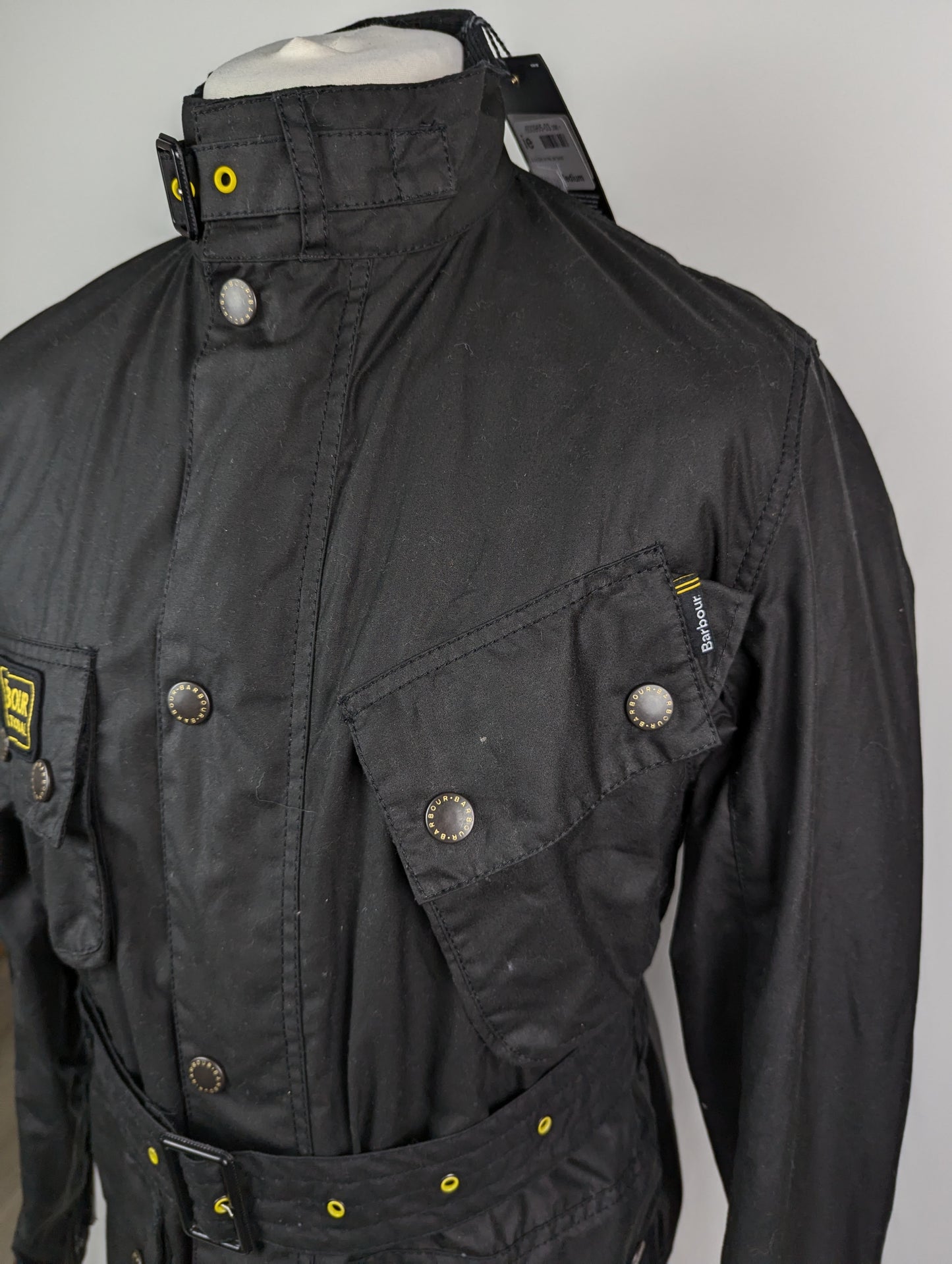 Barbour International Slim International Wax Jacket - Black