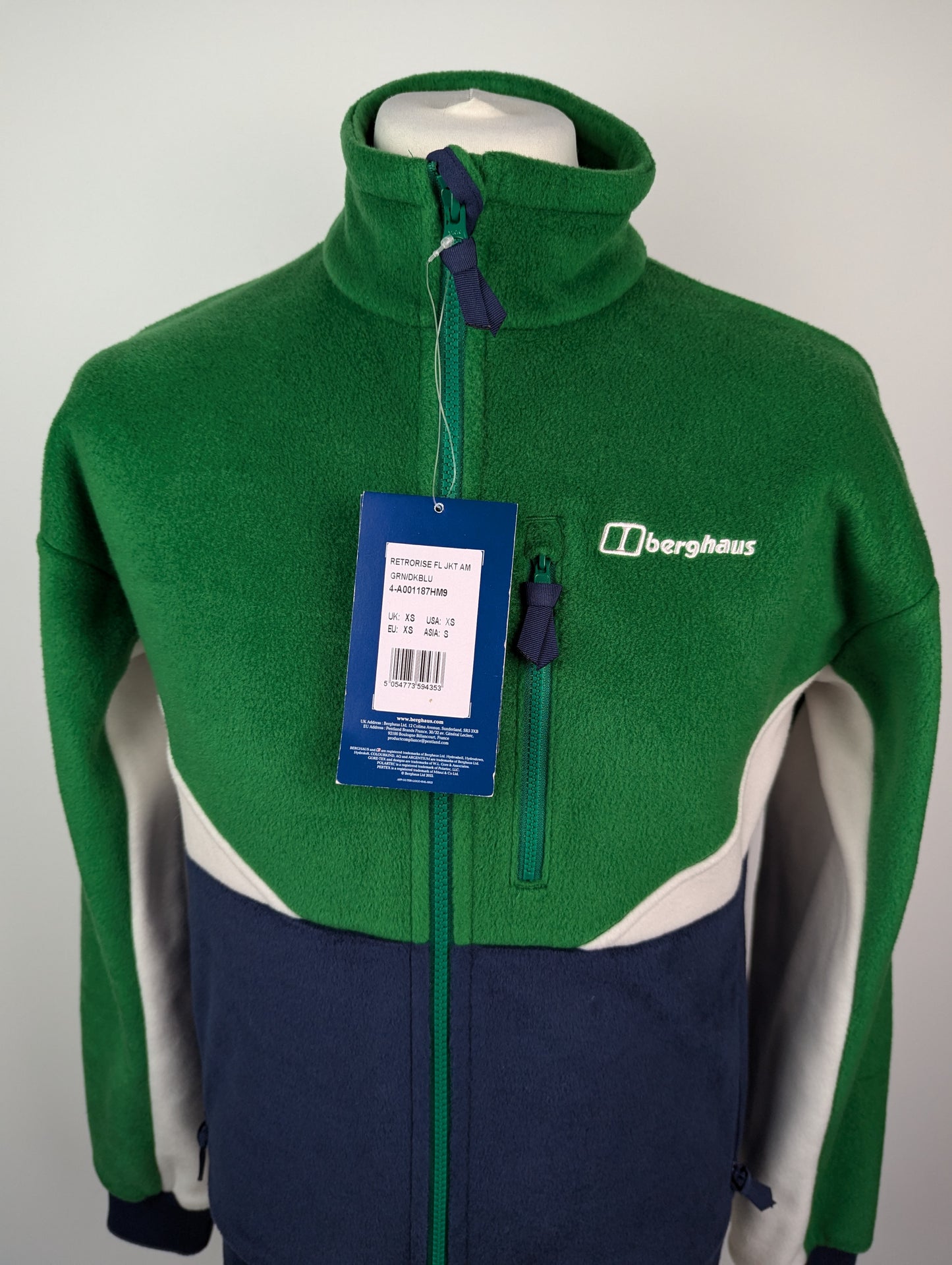 Berghaus Mens Retorise fleece jacket -  Green / Navy