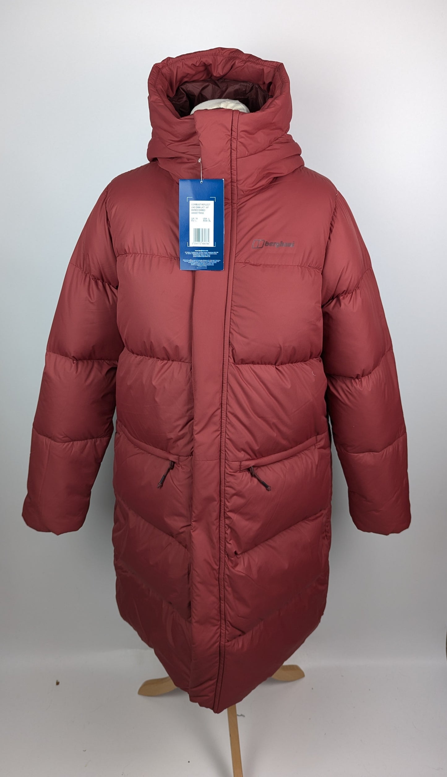 Berghaus Combust Reflect Womens HydroDown Long Jacket - Red