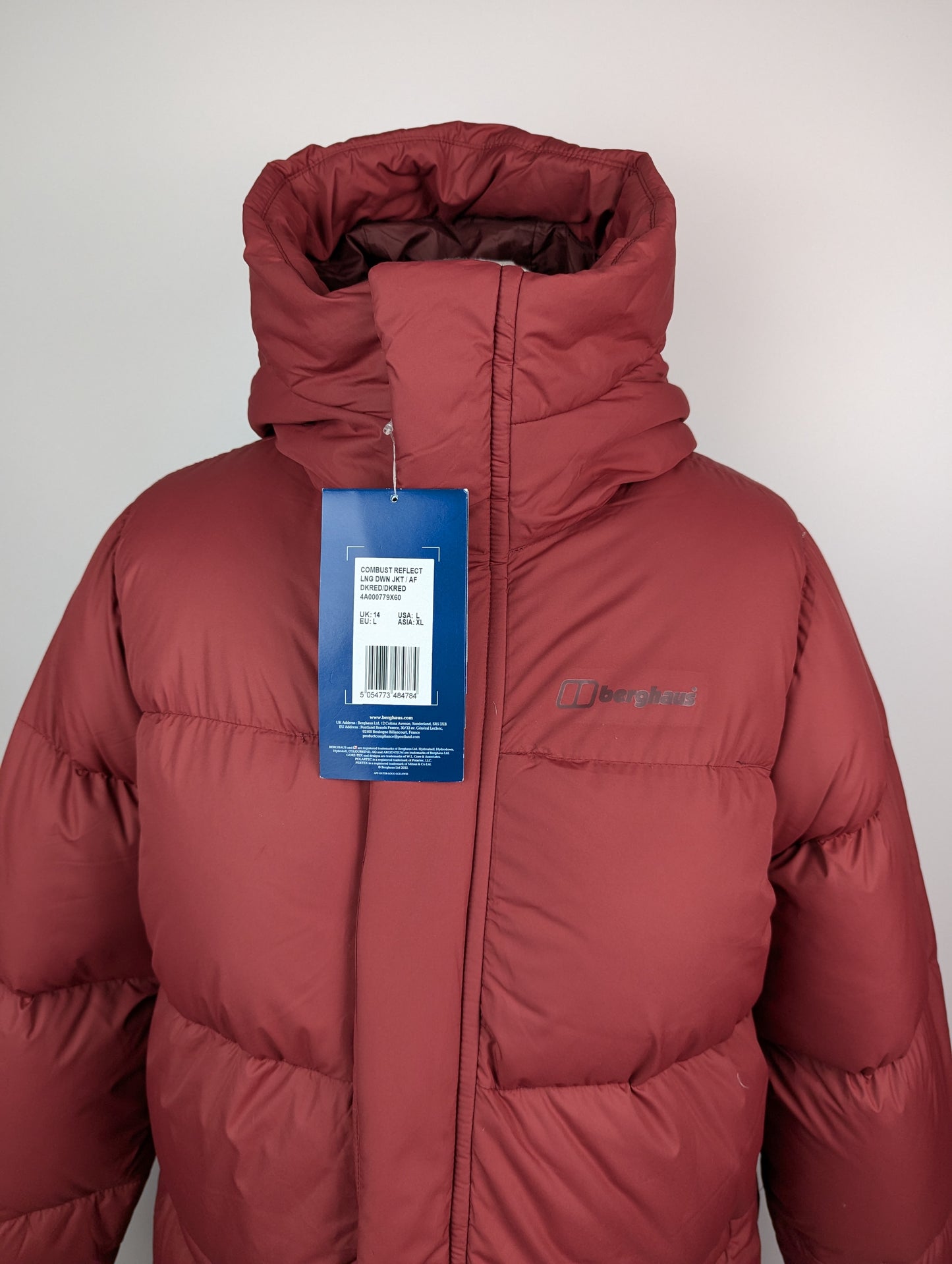 Berghaus Combust Reflect Womens HydroDown Long Jacket - Red