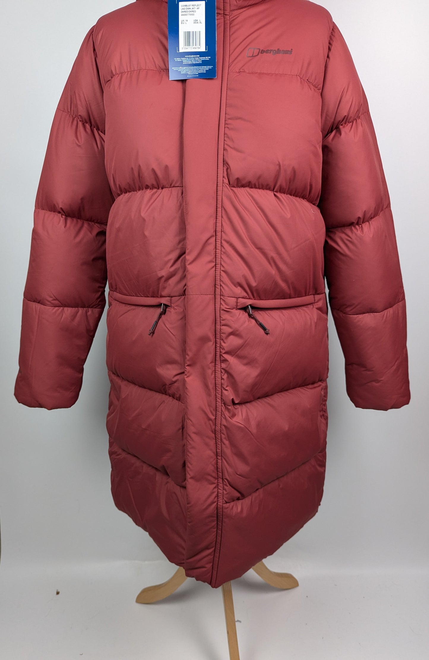 Berghaus Combust Reflect Womens HydroDown Long Jacket - Red