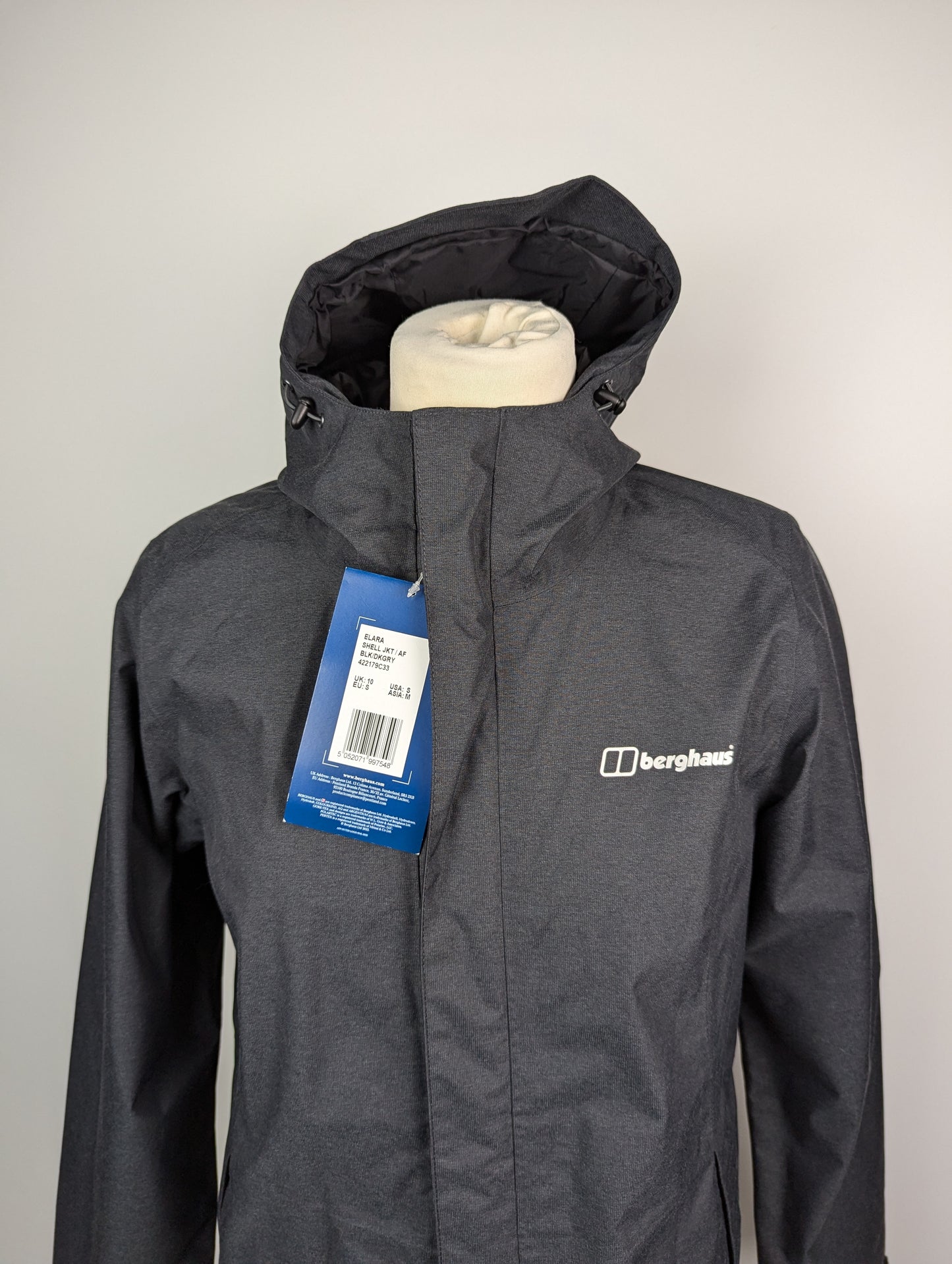 Berghaus Womens Elara Waterproof Jacket - Black / Dark Grey