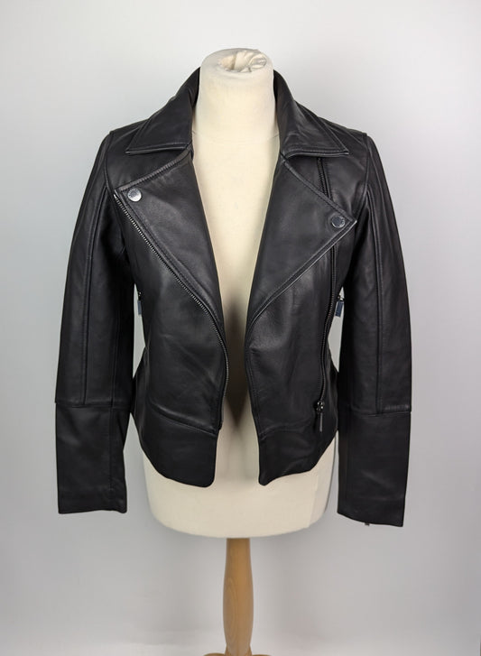 Ted Baker Ted Lizia Womens Leather Jacket - Black