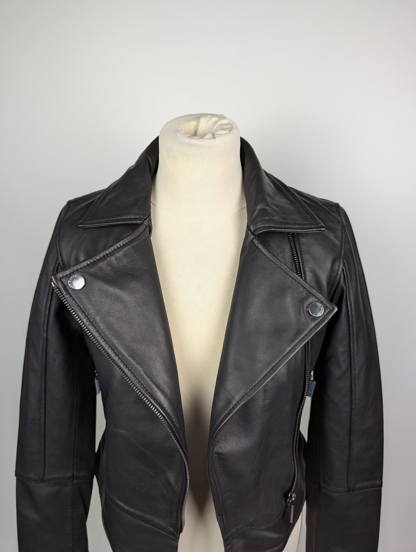 Ted Baker Ted Lizia Womens Leather Jacket - Black