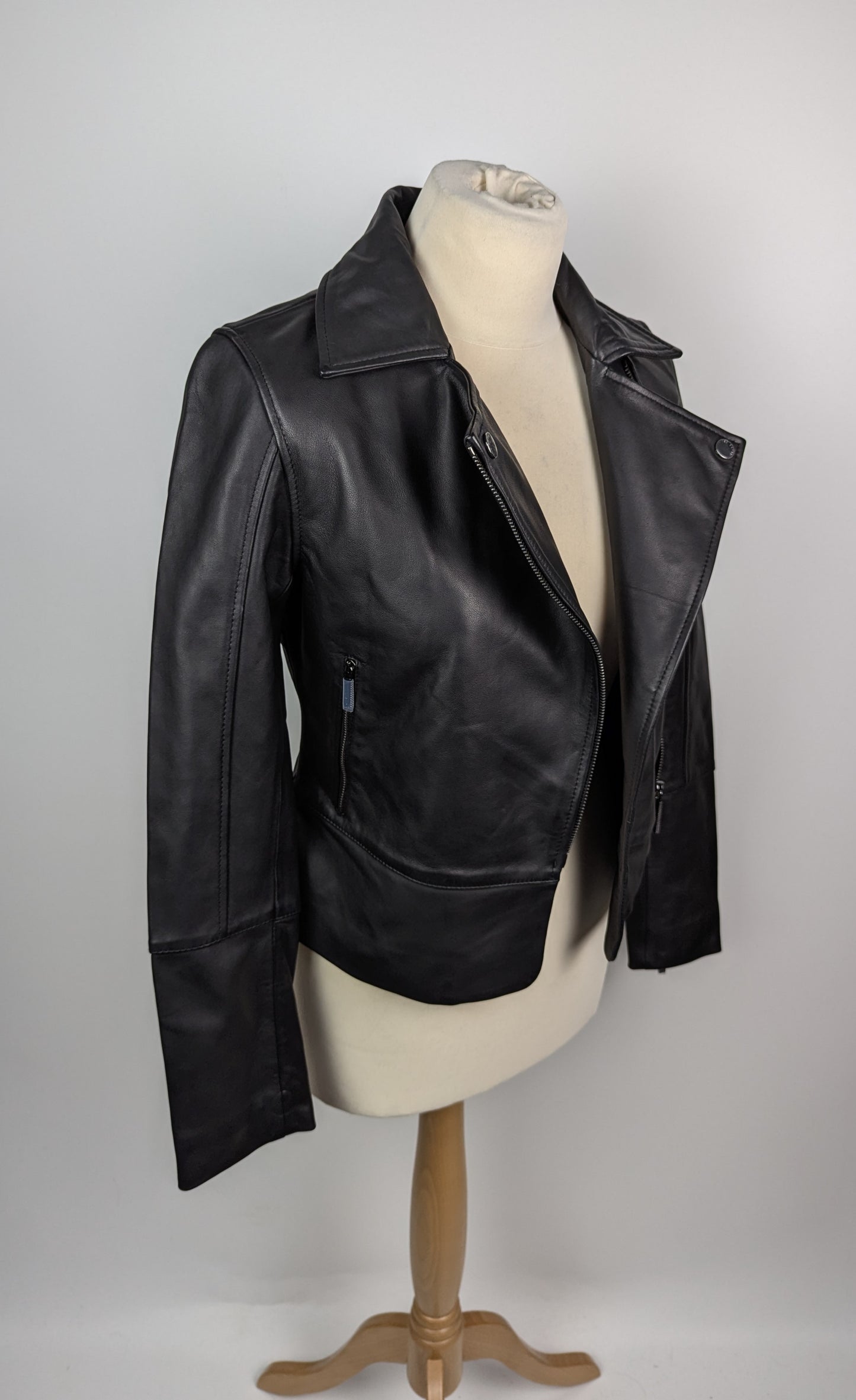 Ted Baker Ted Lizia Womens Leather Jacket - Black