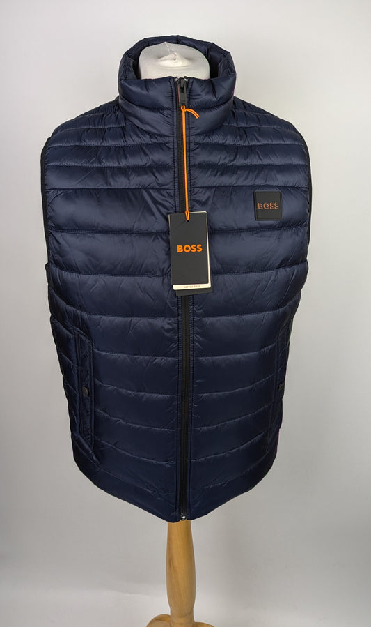 BOSS Odeno1 Slim Fit Lightweight Gilet - Navy